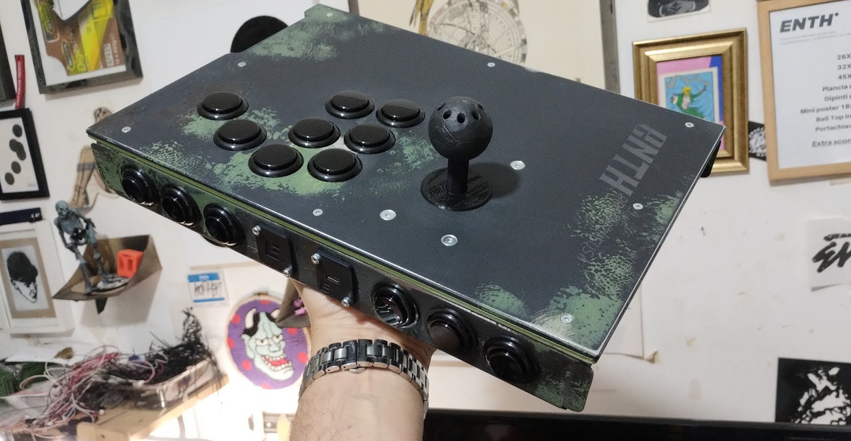 Prometheus 4+2+2 Fully Built with Sanwa JLX, Qanba D-Lite buttons and GP2040-CE - image 1